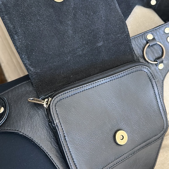 Genuine leather utility belt, Fanny pack, festival belt bag - Picture 8 of 9